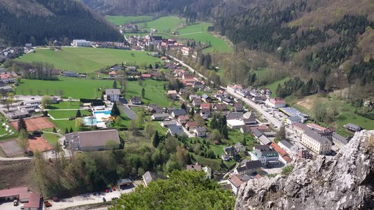 Blick vom Kirchstein auf die Kartause Blick vom Kirchstein auf die Kartause