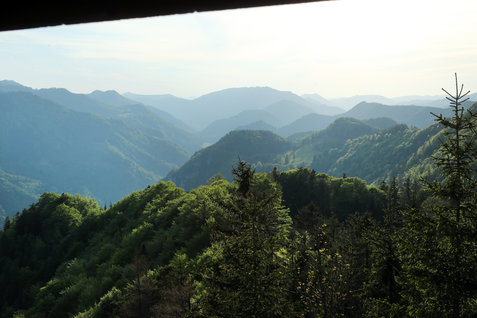 Aussicht von der Aussichtswarte Hochbärneck